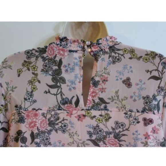 Massini Victorian Pink Floral Top Size M - Picture 5 of 5